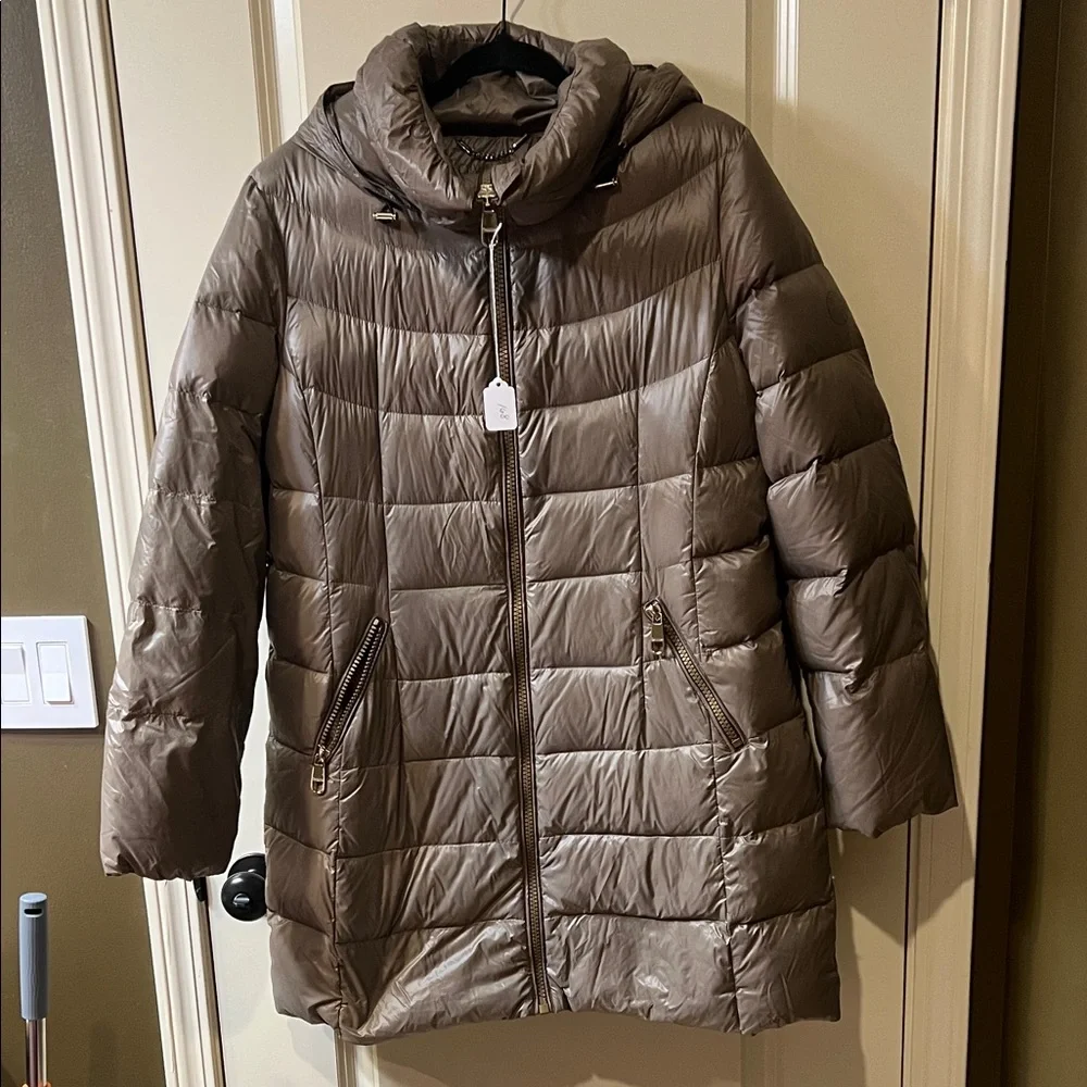 Calvin Klein Taupe Puffer Jacket C169 - Picture 1 of 13